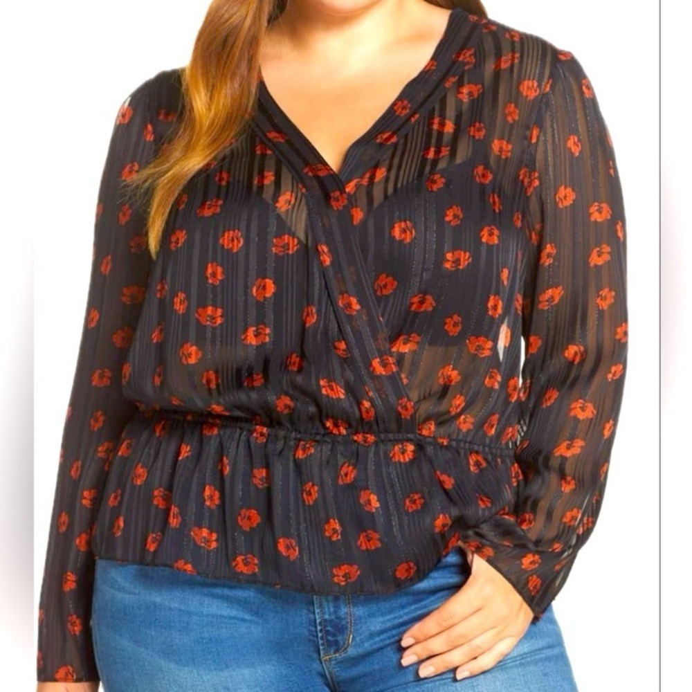 EUC WAYF Virginia Peplum Top